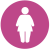 obesidad pink round icon
